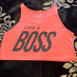 LIKE A BOSS crop tank top by Tokyo Darling sz. XS